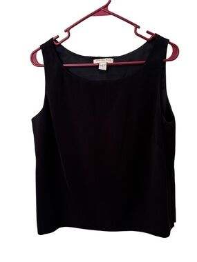 Amanda Smith Black Scoop Neck Sleeveless Camisole